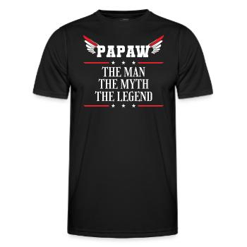 Papa Vater Opa Geschenkidee Papaw Spruch Humor - Männer Funktions-T-Shirt - Schwarz - Vorne - AI Model Male 178 dark (178cm)