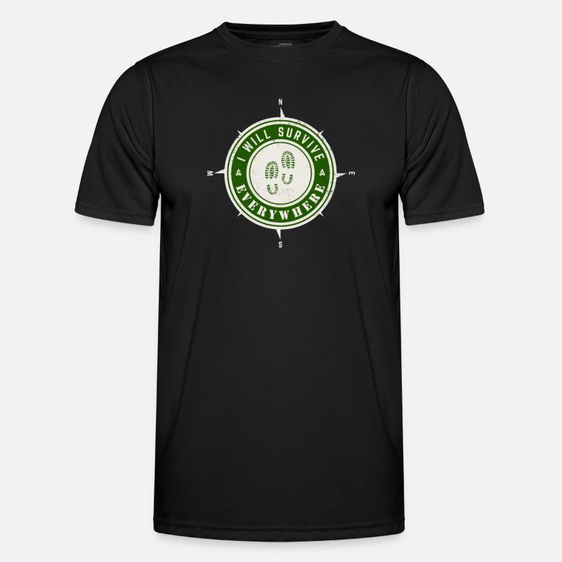 I will survive everywhere - Männer Funktions-T-Shirt - Schwarz