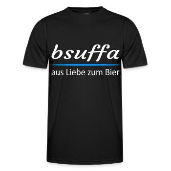 Bayrische Sprüche - Männer Funktions-T-Shirt - Schwarz - Vorne - AI Model Male 178 dark (178cm)