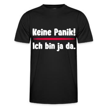 Keine Panik ich bin ja da - Männer Funktions-T-Shirt - Schwarz - Vorne - AI Model Male 178 dark (178cm)