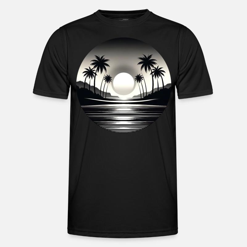 Escapade tropicale au clair de lune T-shirt sport Homme