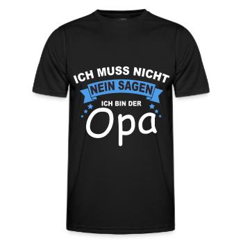 Ich Muss Nicht Nein Sagen Ich Bin Der Opa - Männer Funktions-T-Shirt - Schwarz - Vorne - AI Model Male 178 dark (178cm)