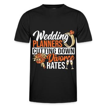 Event Marriage Wedding Planning Wedding Planner - Männer Funktions-T-Shirt - Schwarz - Vorne - AI Model Male 178 dark (178cm)