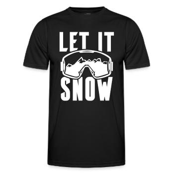Let it Snow Winter Ski - Men's Functional T-Shirt - black - Front - AI Model Male 178 dark (178cm)