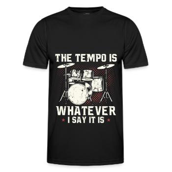Schlagzeug Schlagzeuger Geschenk Drummer Trommler - Männer Funktions-T-Shirt - Schwarz - Vorne - AI Model Male 178 dark (178cm)