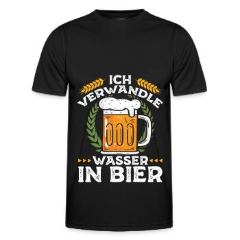 Bierbrauer Hobbybrauer Brauer Geschenk Bier brauen - Männer Funktions-T-Shirt - Schwarz - Vorne - AI Model Male 178 dark (178cm)