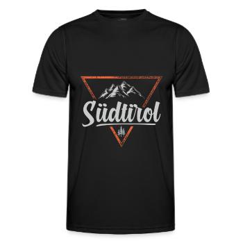 Südtirol Geschenk Südtiroler Tirol Berge Wandern - Männer Funktions-T-Shirt - Schwarz - Vorne - AI Model Male 178 dark (178cm)