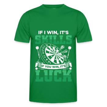 Dart Lustige Darts Sprüche | Dartspieler Geschenk - Männer Funktions-T-Shirt - Kelly Green - Vorne - AI Model Male 178 dark (178cm)