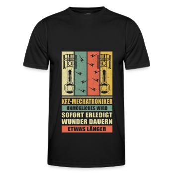Kfz-Mechatroniker Kfz-Mechaniker Geschenk - Männer Funktions-T-Shirt - Schwarz - Vorne - AI Model Male 178 dark (178cm)
