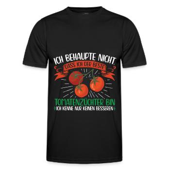 Tomatenzucht Gartenarbeit | Hobbygärtner Geschenk - Männer Funktions-T-Shirt - Schwarz - Vorne - AI Model Male 178 dark (178cm)