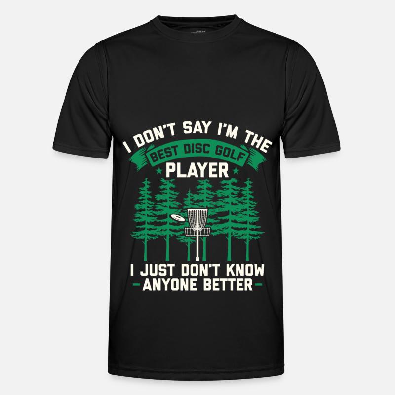 Disc Golf Discgolf | Discgolfspieler Geschenk - Männer Funktions-T-Shirt - Schwarz