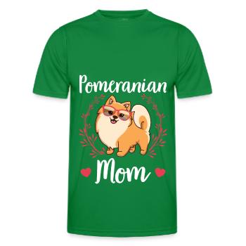 Zwergspitz Poméranien Maman Propriétaire de Chien Cadeau - T-shirt sport Homme - vert - Devant - AI Model Male 178 dark (178cm)