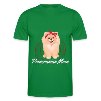 Zwergspitz Poméranien Maman Chien Maîtresse Cadeau - T-shirt sport Homme - vert - Devant - AI Model Male 178 dark (178cm)