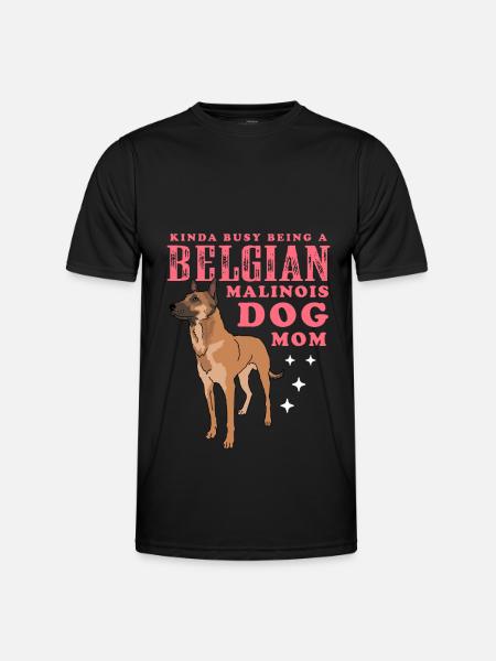 Belgian Malinois Mom Hundebesitzer Geschenk - Männer Funktions-T-Shirt - Schwarz