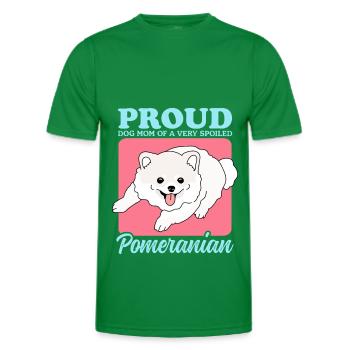 Poméranien Maman Zwergspitz Propriétaire de chien Cadeau - T-shirt sport Homme - vert - Devant - AI Model Male 178 dark (178cm)