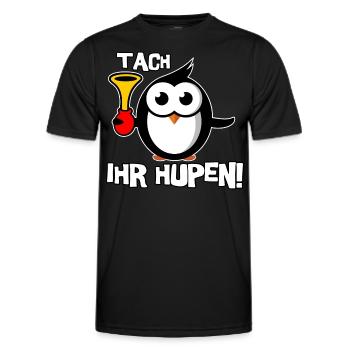 Tach ihr Hupen - Männer Funktions-T-Shirt - Schwarz - Vorne - AI Model Male 178 dark (178cm)