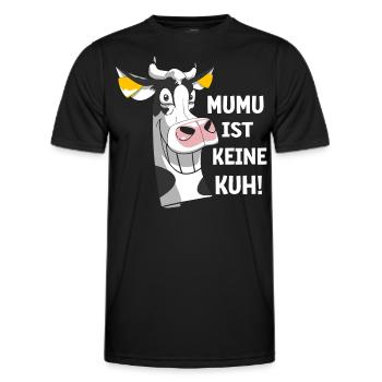 Mumu ist keine kuh - Männer Funktions-T-Shirt - Schwarz - Vorne - AI Model Male 178 dark (178cm)