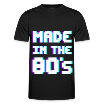 MADE IN THE 80's Eighties Original - Men's Functional T-Shirt - black - Front - AI Model Male 178 dark (178cm)