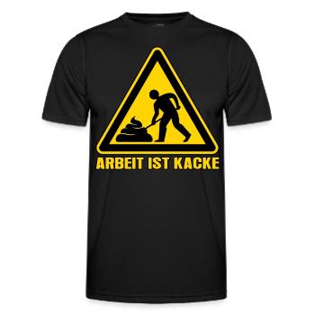Arbeit ist kacke - Männer Funktions-T-Shirt - Schwarz - Vorne - AI Model Male 178 dark (178cm)