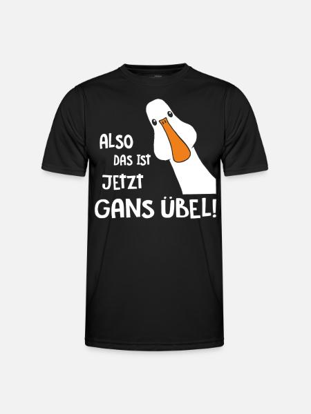 Gans übel - Männer Funktions-T-Shirt - Schwarz