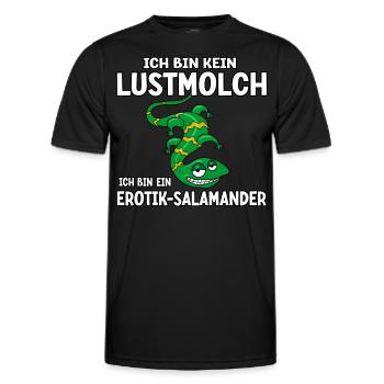 Ich bin kein Lustmolch - Männer Funktions-T-Shirt - Schwarz - Vorne - AI Model Male 178 dark (178cm)