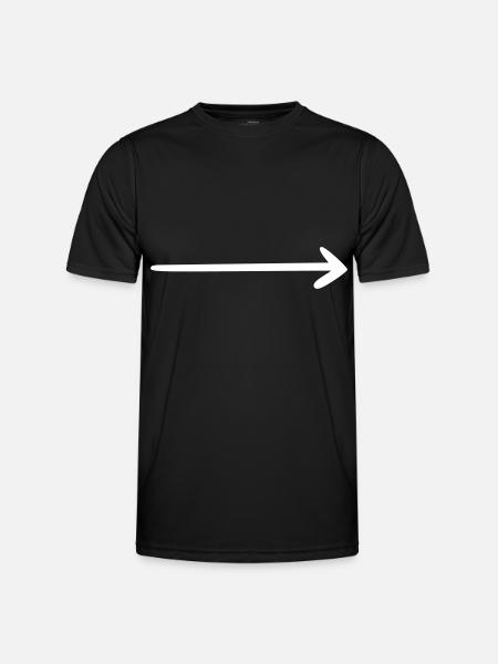 Arrow drawing sketch white - Men's Functional T-Shirt - black