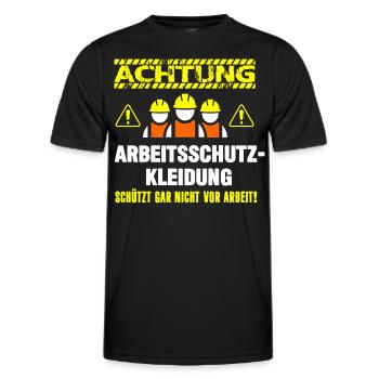 Arbeitsschutzkleidung - Männer Funktions-T-Shirt - Schwarz - Vorne - AI Model Male 178 dark (178cm)