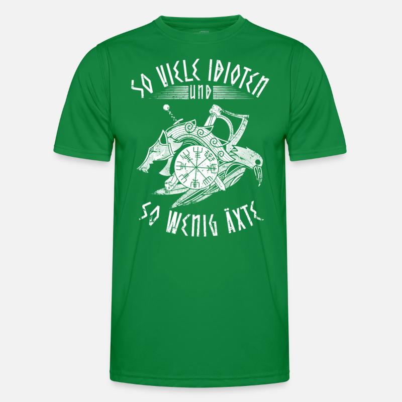 Lustiger Wikinger Spruch Statement mit Äxten Männer Funktions-T-Shirt