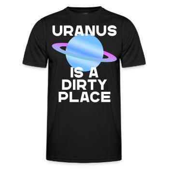 Uranus Humorvolles Weltraum Design Spruch - Männer Funktions-T-Shirt - Schwarz - Vorne - AI Model Male 178 dark (178cm)