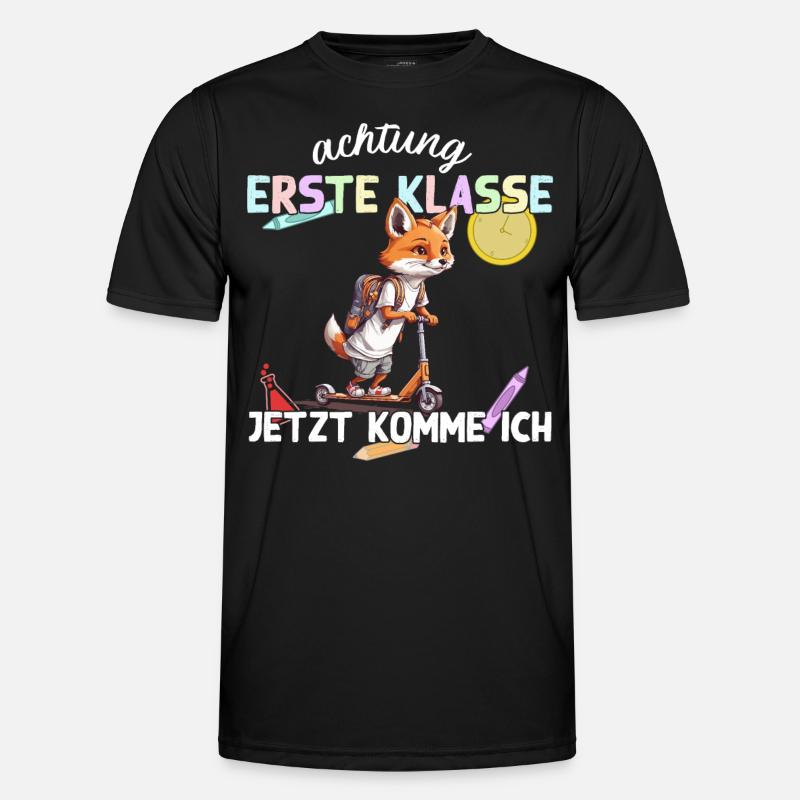 Fuchs Erstklässler Einschulung Schulstart Design - Männer Funktions-T-Shirt - Schwarz