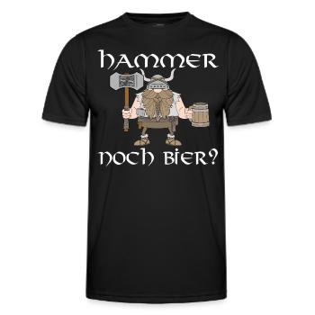 Hammer noch Bier - Männer Funktions-T-Shirt - Schwarz - Vorne - AI Model Male 178 dark (178cm)