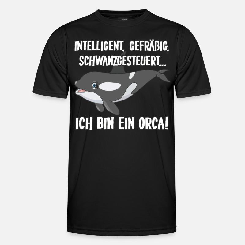 Ich bin ein Orca - Männer Funktions-T-Shirt - Schwarz