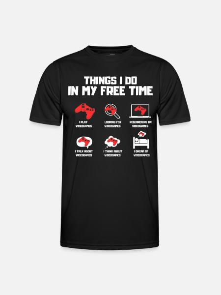 Video game geek - Men's Functional T-Shirt - black