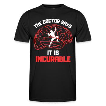 climbing patient - Men's Functional T-Shirt - black - Front - AI Model Male 178 dark (178cm)