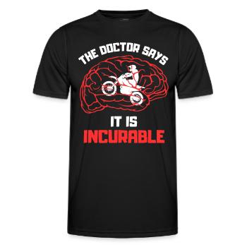 Marre des motos - T-shirt sport Homme - noir - Devant - AI Model Male 178 dark (178cm)