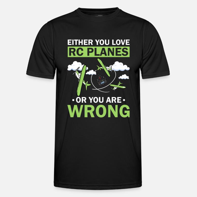 RC-Flugzeug RC-Flugzeug - Männer Funktions-T-Shirt - Schwarz