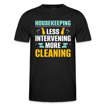 Week of Appreciation for Housekeeping - Men's Functional T-Shirt - black - Front - AI Model Male 178 dark (178cm)