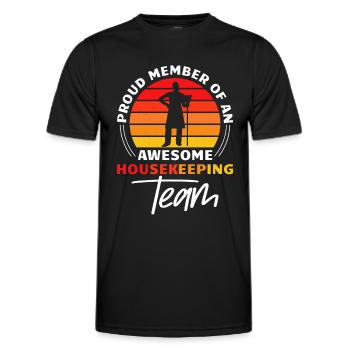 Week of Appreciation for Housekeeping - Men's Functional T-Shirt - black - Front - AI Model Male 178 dark (178cm)