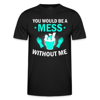 Week of Appreciation for Housekeeping - Men's Functional T-Shirt - black - Front - AI Model Male 178 dark (178cm)