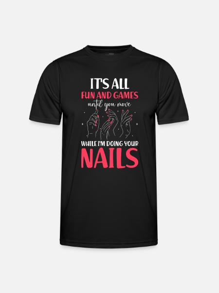 Nail Tech Manicure Nail Technician - Men's Functional T-Shirt - black