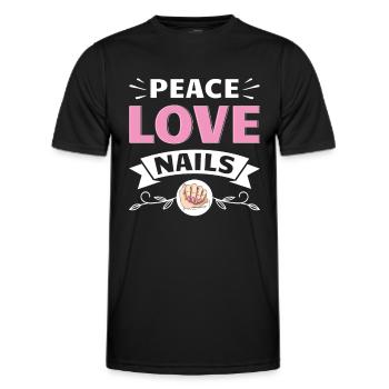 Nail Tech Manicure Nail Technician - Men's Functional T-Shirt - black - Front - AI Model Male 178 dark (178cm)