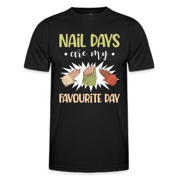 Nail Tech Manicure Nail Technician - Men's Functional T-Shirt - black - Front - AI Model Male 178 dark (178cm)