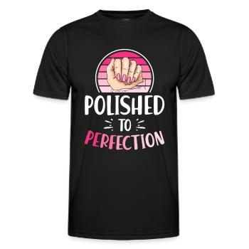 Nail Tech Manicure Nail Technician - Men's Functional T-Shirt - black - Front - AI Model Male 178 dark (178cm)