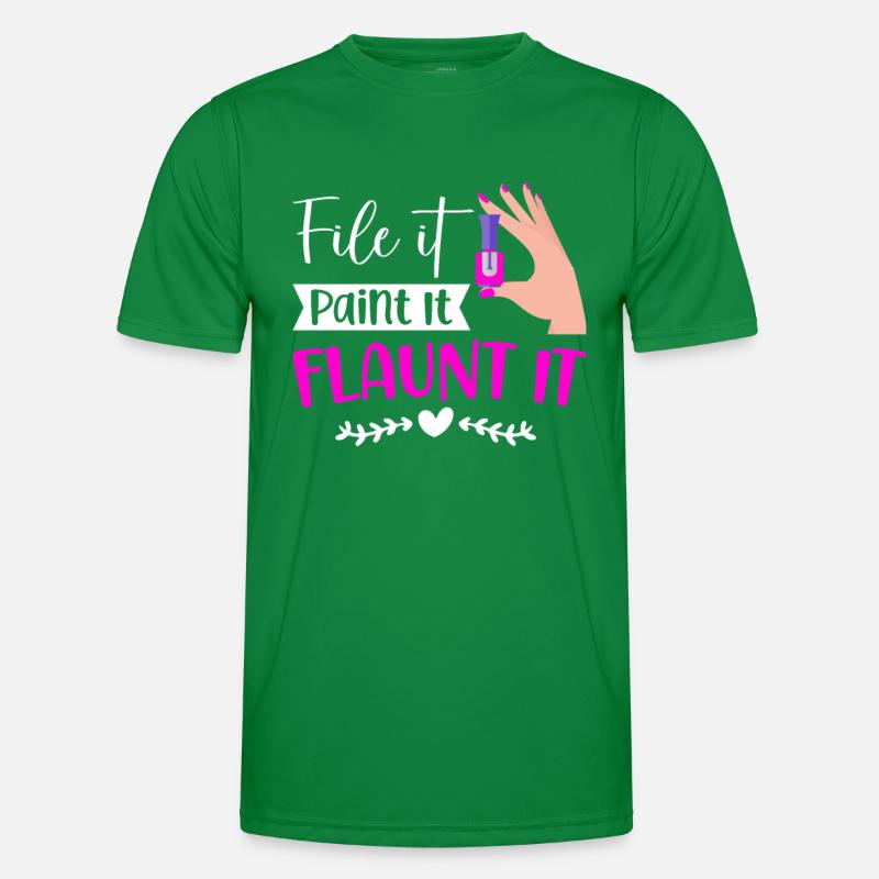 Nail Tech Maniküre Nail Technikerin Männer Funktions-T-Shirt