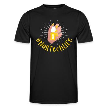 Nail Tech Manicure Nail Technician - Men's Functional T-Shirt - black - Front - AI Model Male 178 dark (178cm)
