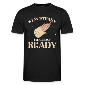 Nail Tech Manicure Nail Technician - Men's Functional T-Shirt - black - Front - AI Model Male 178 dark (178cm)