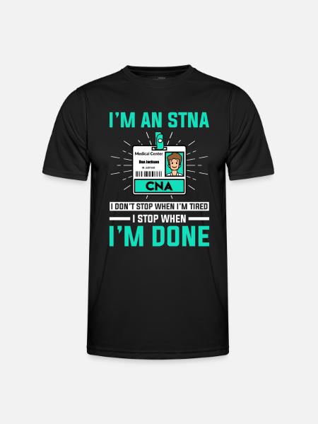 STNA Certified Nursing Assistant - Men's Functional T-Shirt - black