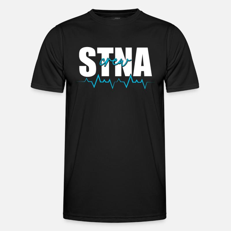 STNA Staatlich geprüfte Pflegeassistentin - Männer Funktions-T-Shirt - Schwarz