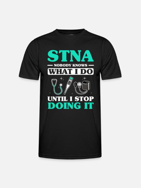 STNA Certified Nursing Assistant - Men's Functional T-Shirt - black