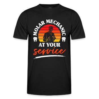 Dental technician Dental technician - Men's Functional T-Shirt - black - Front - AI Model Male 178 dark (178cm)